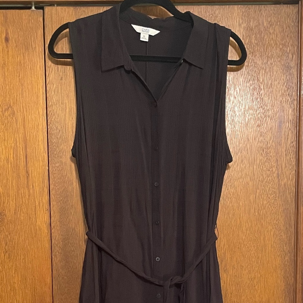 Croft & Barrow Black Sleeveless Maxi Dress